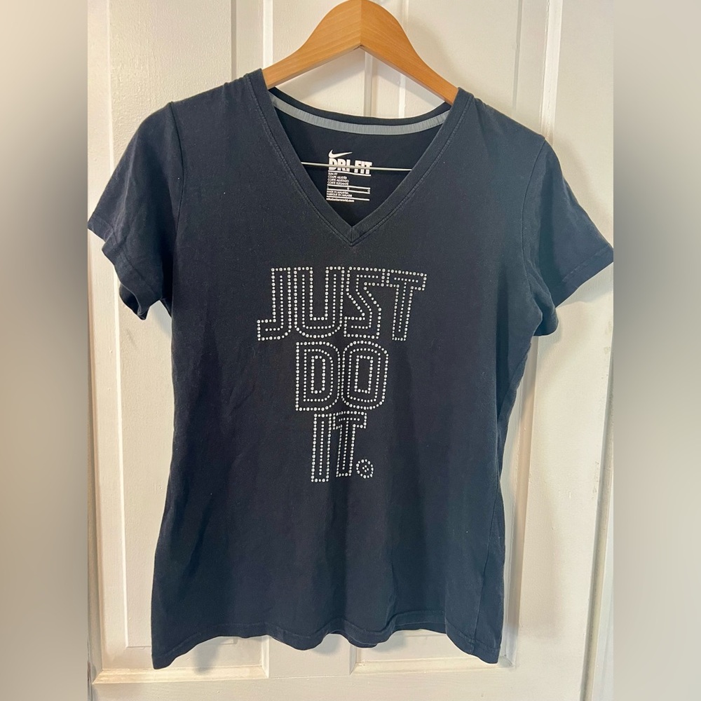 Nike Dri-Fit V-Neck “Just Do It” Women’s Tee